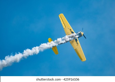 Aerobatic Airplane Smoke Trail