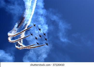 Aerobatic Team At Airshow