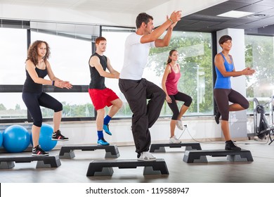 Aerobics Class In A Gym