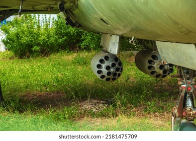 Aeroclub, Nitra, Slovakia - 06.13.2022: Sukhoi Su7 Fitter-A Fighter-bomber, Swept Wing, Cold War, Soviet Planes.