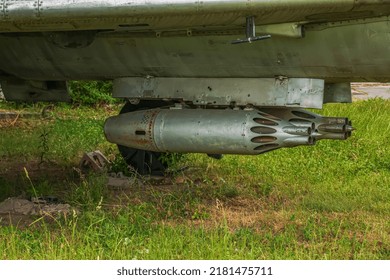 Aeroclub, Nitra, Slovakia - 06.13.2022: Sukhoi Su7 Fitter-A Fighter-bomber, Swept Wing, Cold War, Soviet Planes.