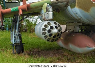 Aeroclub, Nitra, Slovakia - 06.13.2022: Sukhoi Su7 Fitter-A Fighter-bomber, Swept Wing, Cold War, Soviet Planes.