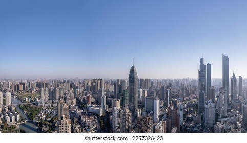 Aerog of Wuxi CBD Architecture Landscape Skyline - Shutterstock ID 2257326423