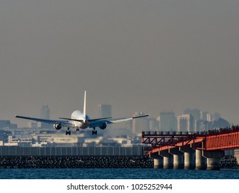 Aeroplane Landing onto an Airport
