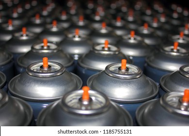 Aerosol Cans Awaiting Production