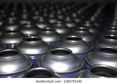 Aerosol Cans Awaiting Production