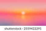 Aesthetic blurry sunset gradient background with soft transitions of light peach, pink, and blue for artistic designs.