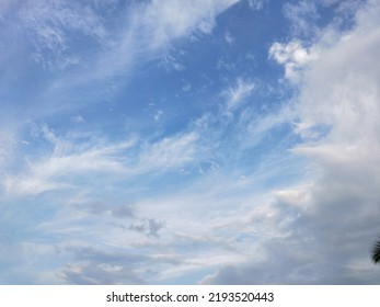 Aesthetic Clouds Float In The Evening Sky