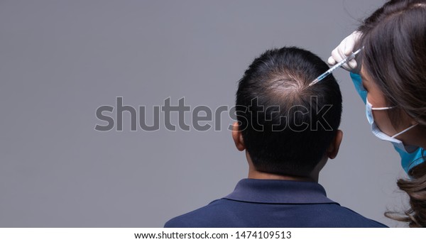 Aesthetics Doctor Inject Treatment Serum Vitamins Stock Photo