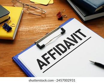 Affidavit is shown using a text