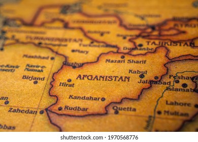 Afganistan On The Map Background