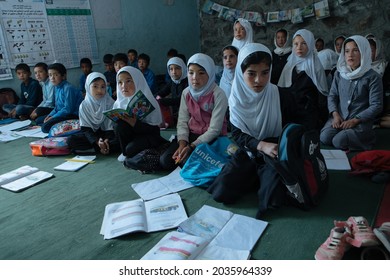 Afghan Girls Attend School In Herat. Afghanistan.2019