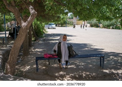 Afghan Girls At School In Herat. Afghanistan.2019