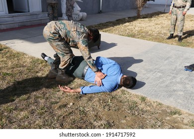 Afghan Police Officers During Training With Covid 19 In 2021