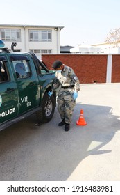 Afghan Police Officers During Training With Covid 19 In 2021