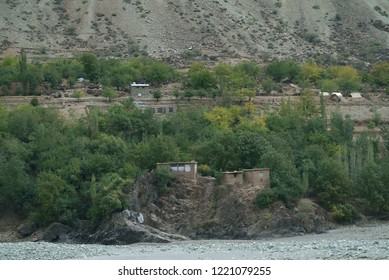 Afghan Village, Village On The Banks Of The River Pyanzh