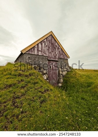 Similar – Image, Stock Photo Wooden boathouses built on the Mecklenburg Lake District on the banks of the Müritz River