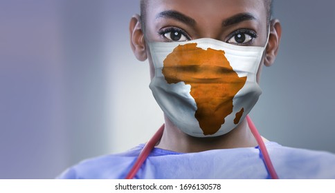 AFRICA - Coronavirus surgical mask doctor wearing face protectiv