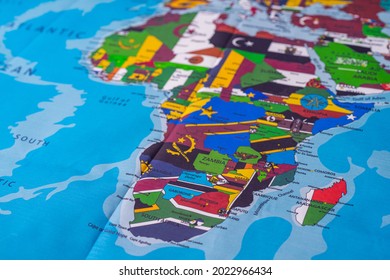 Africa flags on the map - Shutterstock ID 2022966434