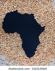 Africa As Hunger And Shortages Loom. Grain Shortage And Food Security, A World In Crisis During War Between Russia And Ukraine