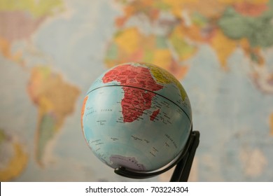 Africa map on a globe - Shutterstock ID 703224304