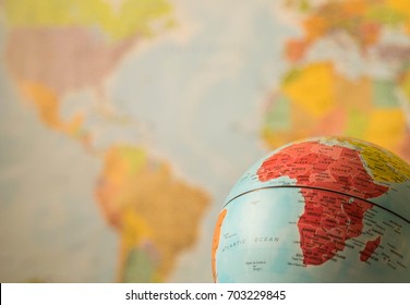 Africa Map On A Globe