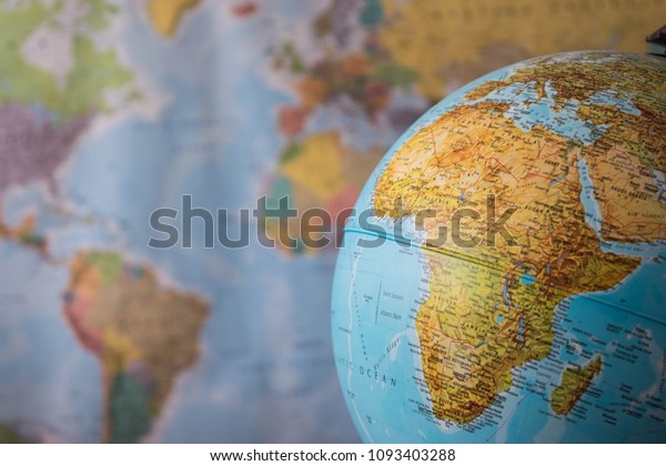 Africa Middle East Map On Globe Stock Photo (Edit Now) 1093403288