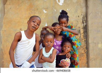 AFRICAN - 15 AUGUST 2016: Young Vibrant Nigerian Children Comes Out For A Portrait Session On 15 AUGUST 2016.