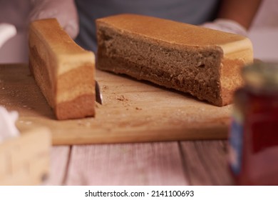 African American Bread Baker Baking Bread At Her Black Owned Business