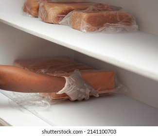 African American Bread Baker Baking Bread At Her Black Owned Business