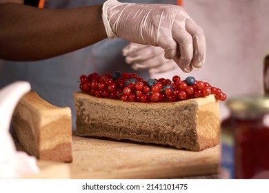 African American Bread Baker Baking Bread At Her Black Owned Bakery