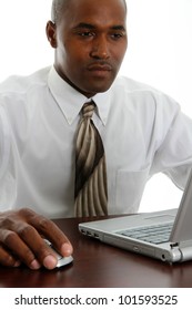 African American Business Man On A White Background