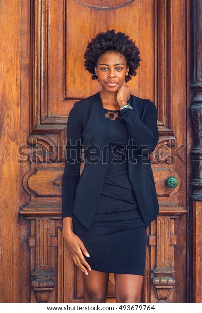 African American Businesswoman Works New York Stock Photo Edit