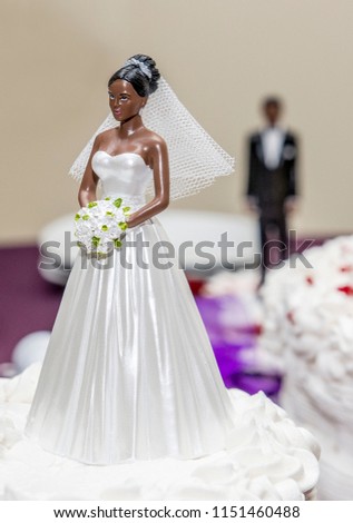 African American Cake Topper Bride Groom Stock Photo Edit Now