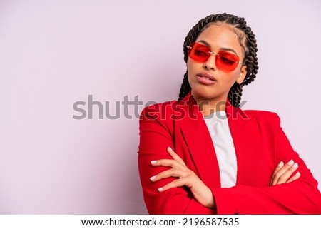 african american  cool businesswoman with braids