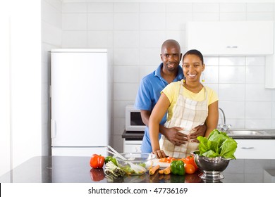 African American Couple In Kitchen