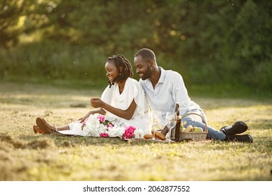 African american couple on a summer picnic - Powered by Shutterstock