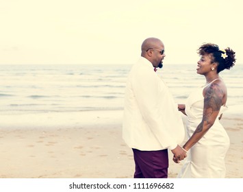 African American Couple's Wedding Day