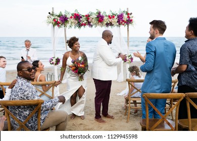 African American Couple's Wedding Day