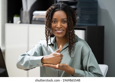 African American Deaf Sign Language Teacher Employee