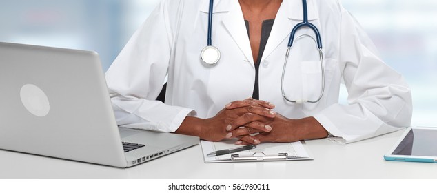 African American Doctor Woman Hands