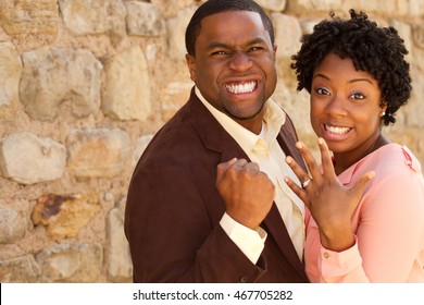 African American Engaged Couple