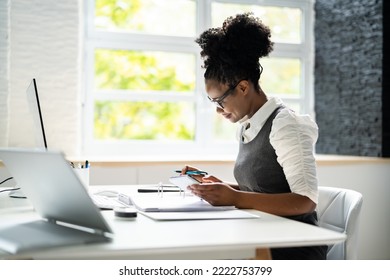 African American Executive Manager Accountant Using Computer - Shutterstock ID 2222753799