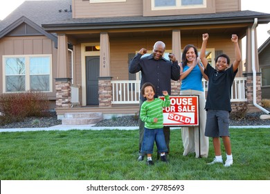 African American Family Celebrates New Home Purchase