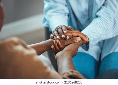 African american family couple holding hands, black man friend husband support comfort woman wife, hope empathy concept, trust care in marriage relationship, honesty and understanding, close up view - Powered by Shutterstock