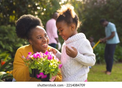 African american family spending time together in the garden and gardening. Family time, garden, gardening. - Powered by Shutterstock