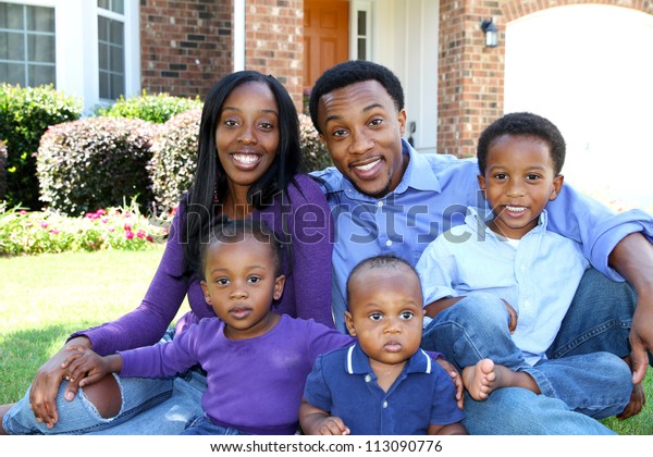 African American Family Together Outside Their Stock Photo (Edit Now ...