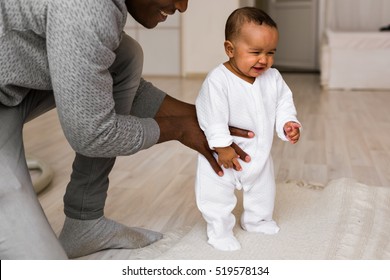 African American Father And Baby Boy