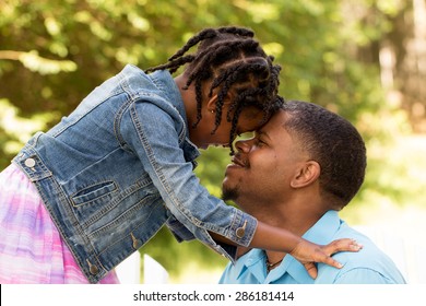 African American Father And Daughter