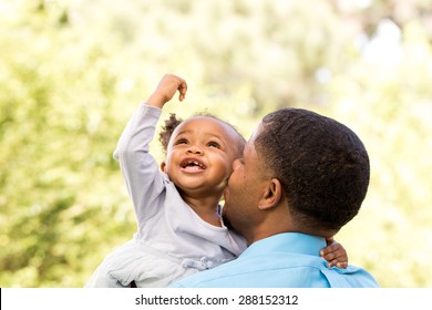 African American father and daughter